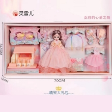 女孩玩具-芭比娃娃場景套裝-娃娃12寸+水車套裝M951